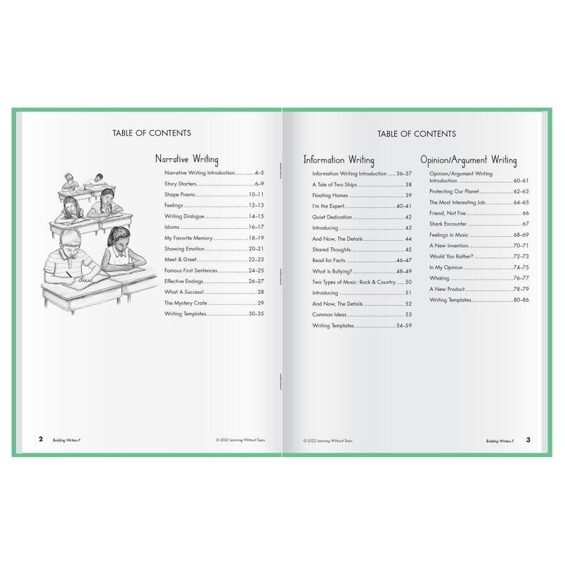 Learning Without Tears, Building Writers F, Student Edition, Age 10+, 5th Grade+, Handwriting Without Tears, Narrative, Information & Opinion Writing, Fluency, School & Home, Tutoring - Image 2
